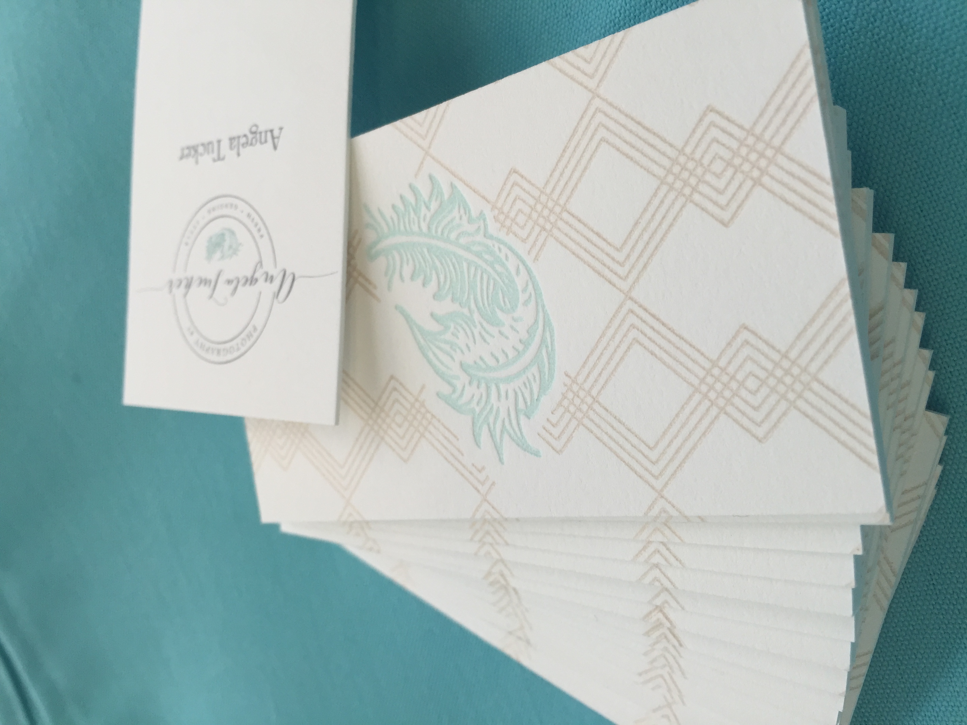 Angela Tucker Photography letterpress stationery and business cards