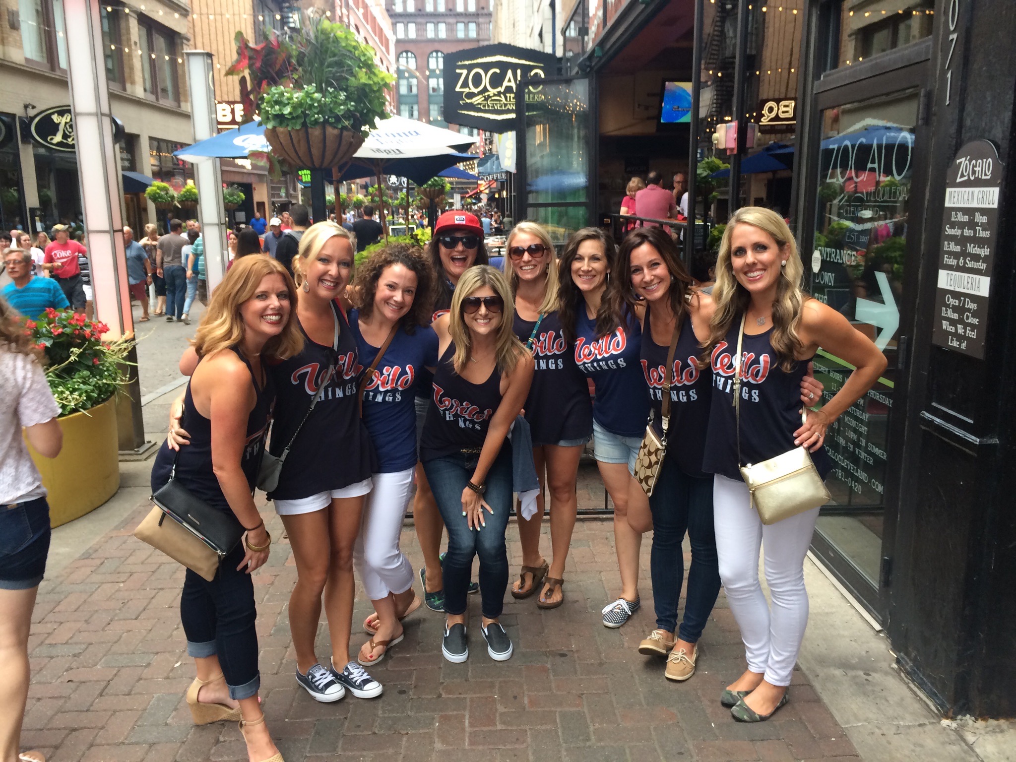 Wild Things group wearing matching custom printed tank tops