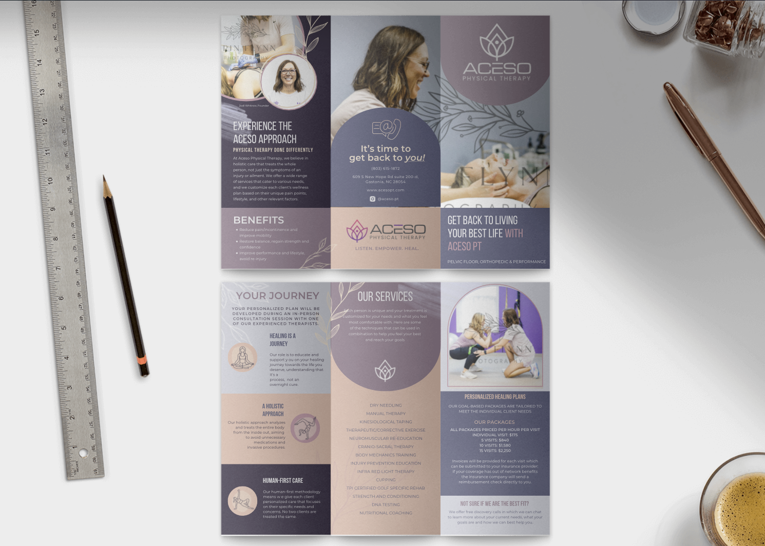All-inclusive trifold brochures