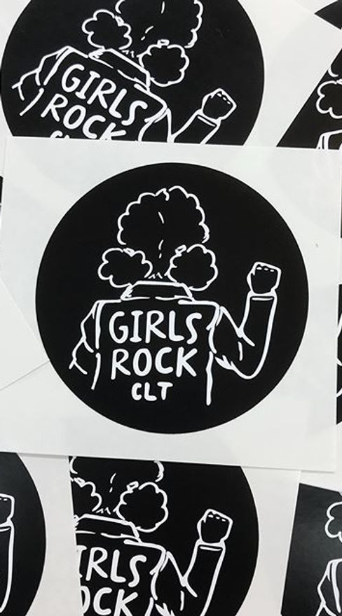 Girls Rock CLT stickers